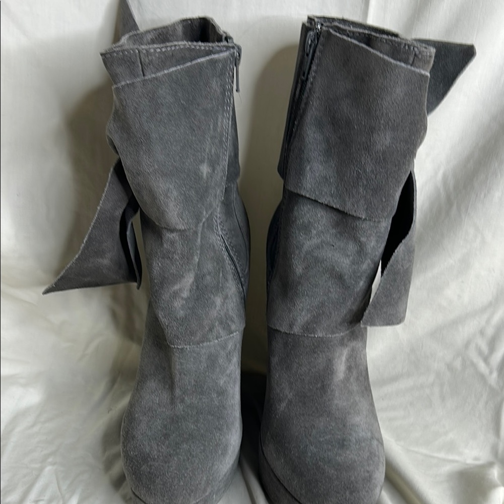Calvin Klein Jeans Dark Gray Heeled Boots